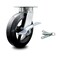 Service Caster 8 Inch Kingpinless Rubber on Steel Wheel Caster with Brake and Swivel Lock SCC SCC-KP30S820-RSR-SLB-BSL - alternate 1